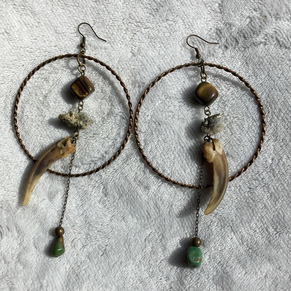 ☯️Burner festival hoop earrings☮️